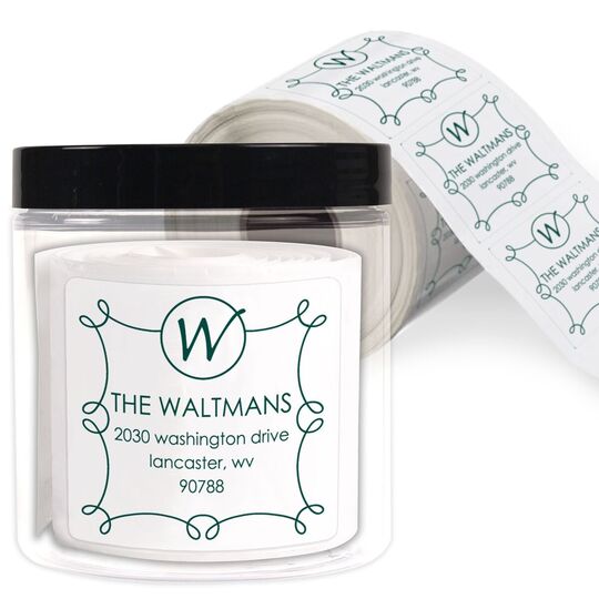 Waltman Square Address Labels in a Jar